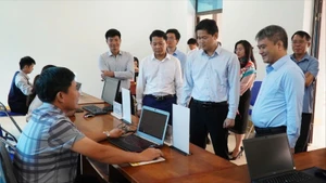 Đoàn công tác kiểm tra tại xã Khun Há, tỉnh Lai Châu.