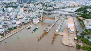 Một trong các cống ngăn triều thuộc Dự án giải quyết ngập do triều khu vực Thành phố Hồ Chí Minh có xét đến yếu tố biến đổi khí hậu (giai đoạn 1)