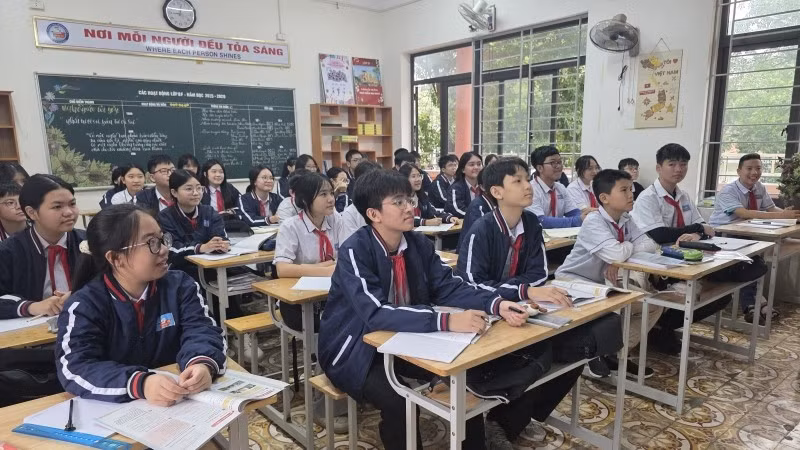 Học sinh Trường THCS Trần Mai Ninh, tỉnh Thanh Hóa.