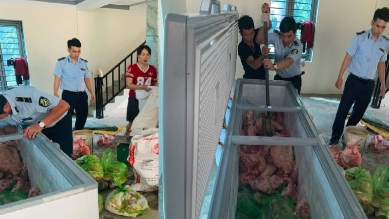 Hơn 1,6 tấn thịt nhiễm tả lợn châu Phi chuẩn bị được các đối tượng đưa ra thị trường.