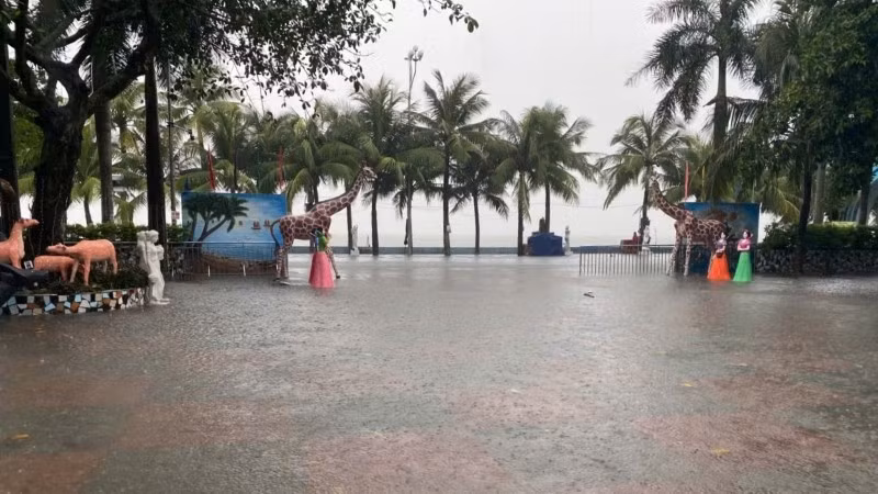 Khu vực ven biển Thanh Hóa có mưa to trong sáng 22/7.