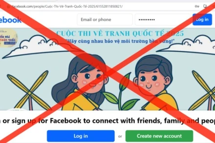 Một fanpage giả mạo do các đối tượng lừa đảo tạo lập để thu hút người dùng. (Ảnh chụp màn hình)
