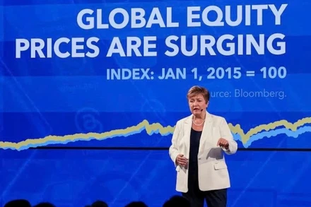 Tổng Giám đốc IMF Kristalina Georgieva phát biểu tại Hội nghị thường niên IMF-WB.