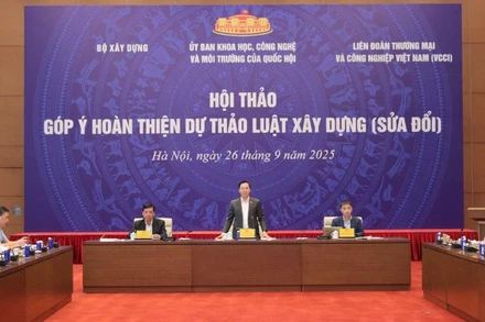 Quang cảnh Hội thảo “Góp ý hoàn thiện dự thảo Luật Xây dựng (sửa đổi). (Ảnh: TL)