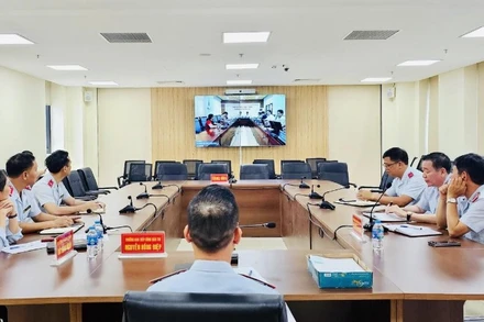 Quang cảnh một buổi tiếp công dân trực tuyến từ điểm cầu Trụ sở Tiếp công dân Trung ương. (Ảnh: TH)