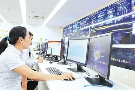 Trung tâm Điều hành thông minh tỉnh Bình Phước. (Ảnh: NHẤT SƠN)