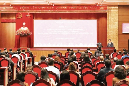 Thành ủy Hà Nội tổ chức hội nghị quán triệt, triển khai chương trình hành động của Ban Thường vụ Thành ủy thực hiện các nghị quyết chiến lược của Bộ Chính trị. (Ảnh: BTC)