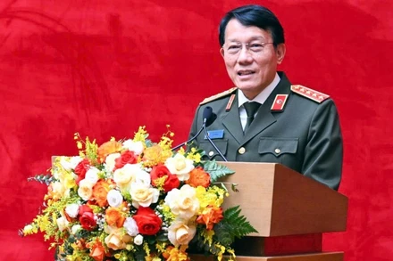 Bộ trưởng Lương Tam Quang phát biểu tại hội nghị. (Ảnh: https://cand.com.vn/)