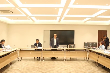 Thứ trưởng Tư pháp Phan Chí Hiếu chủ trì phiên họp Hội đồng thẩm định Dự án Luật Tiếp cận thông tin (sửa đổi). (Ảnh: TL)