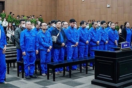 Quang cảnh phiên tòa.