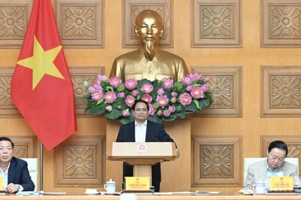 Thủ tướng Chính phủ Phạm Minh Chính chủ trì Phiên họp thứ 22 của Ban Chỉ đạo Nhà nước về các dự án, công trình giao thông trọng điểm. (Ảnh: TRẦN HẢI)