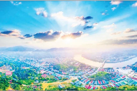 Toàn cảnh trung tâm xã Bảo Hà (Lào Cai).