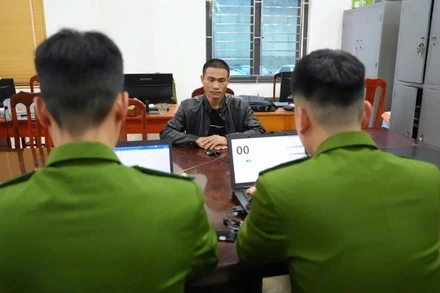 Nguyễn Văn Thâm tại Cơ quan Cảnh sát điều tra, Công an tỉnh Lào Cai.