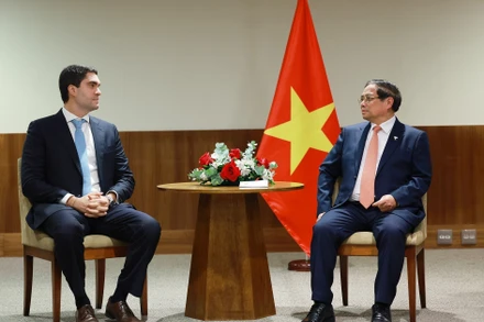 Thủ tướng Phạm Minh Chính tiếp lãnh đạo Tập đoàn khai thác khoáng sản Vale. (Ảnh: TTXVN)