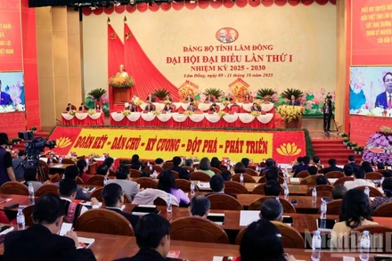 Quang cảnh phiên trù bị Đại hội đại biểu Đảng bộ tỉnh Lâm Đồng lần thứ I, nhiệm kỳ 2025-2030.
