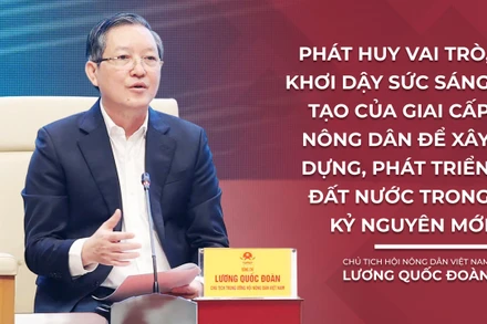 Chủ tịch Hội Nông dân Việt Nam Lương Quốc Đoàn: Phát huy vai trò, khơi dậy sức sáng tạo của giai cấp nông dân để xây dựng, phát triển đất nước trong kỷ nguyên mới