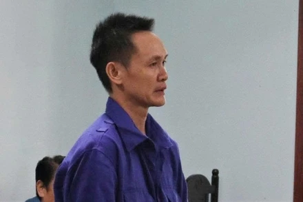 Bị cáo Nguyễn Trung Thành tại phiên tòa xét xử sơ thẩm.