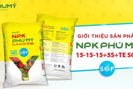 Phân bón Phú Mỹ chính thức ra mắt sản phẩm mới NPK PHÚ MỸ 15-15-15+5S+TE SOP sử dụng 100% Kali Sulphate