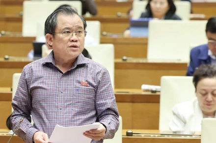 Đại biểu Nguyễn Tâm Hùng (Đoàn Thành phố Hồ Chí Minh). (Ảnh: DUY LINH)