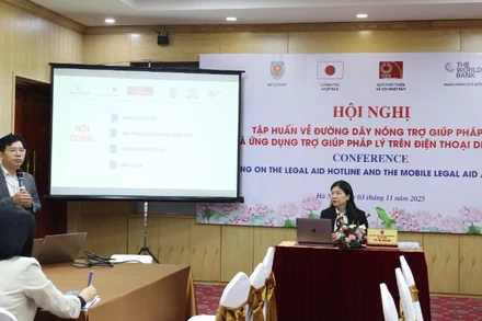 Hội nghị tập huấn về Đường dây nóng Trợ giúp pháp lý. (Ảnh: TL)