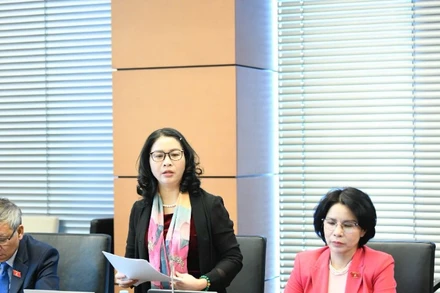 Đại biểu Nguyễn Thị Lan (Đoàn thành phố Hà Nội). (Ảnh: DUY LINH)