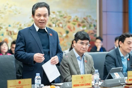 Đại biểu Hoàng Văn Cường (Đoàn thành phố Hà Nội). (Ảnh: DUY LINH)