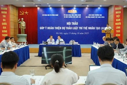 Hội thảo “Góp ý hoàn thiện dự thảo Luật Trí tuệ nhân tạo”. (Ảnh: TL)