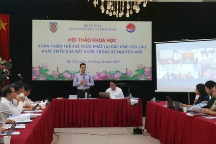 Hội thảo khoa học “Hoàn thiện thể chế Thừa phát lại đáp ứng yêu cầu phát triển của đất nước trong kỷ nguyên mới”. (Ảnh: TL)