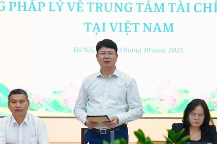 Thứ trưởng Tư pháp Nguyễn Thanh Tịnh phát biểu khai mạc tọa đàm. (Ảnh: TH)