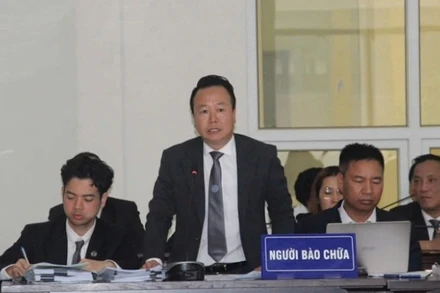 Luật sư tham gia bào chữa tại một phiên toà ở toà án nhân dân thành phố Hà Nội. (Ảnh: HƯƠNG NGUYÊN)