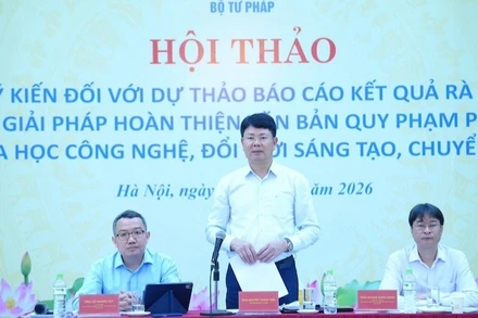 Thứ trưởng Tư pháp Nguyễn Thanh Tịnh phát biểu tại Hội thảo. (Ảnh: TL)