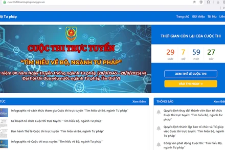 Cuộc thi “Tìm hiểu về bộ, ngành tư pháp” đã thu hút gần 40.000 lượt người dự thi. (Ảnh: MT)