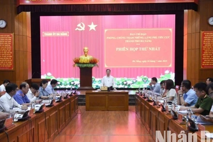 Đà Nẵng khai mạc phiên họp thứ nhất Ban Chỉ đạo phòng, chống tham nhũng, lãng phí, tiêu cực thành phố Đà Nẵng. (Ảnh: ANH ĐÀO)