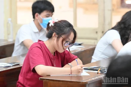 Thí sinh tại Kỳ thi tốt nghiệp THPT năm 2025 (Ảnh: THẾ ĐẠI)