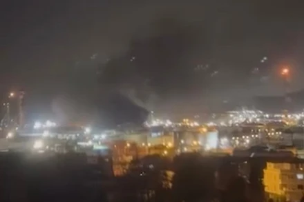 Hiện trường vụ nổ nhìn từ xa. Nguồn: X