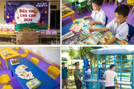 Chương trình đến với điểm trường Chi Dài tại xã Thung Nai, tỉnh Phú Thọ.