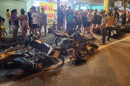 Hiện trường vụ tai nạn.