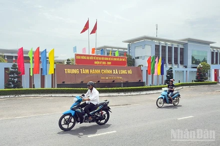 Trung tâm hành chính xã Long Hồ, tỉnh Vĩnh Long. 