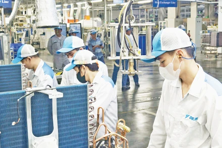 Một phân xưởng sản xuất ở Công ty cổ phần Daikin Air Conditioning Việt Nam, chi nhánh tỉnh Bắc Ninh.