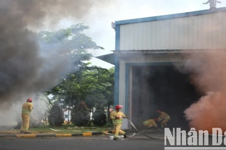 Tình huống giả định sự cố cháy tại Kho vật tư tổng hợp D18 Nhà máy sản xuất Alumin Nhân Cơ.