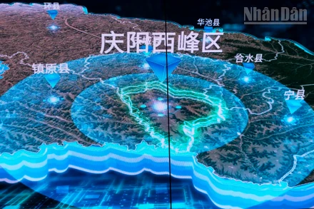 Giới thiệu lợi thế vị trí địa lý của thành phố Khánh Dương trong chiến lược "Đông số Tây toán" tại Khu công nghệ “Đông số Tây toán” Khánh Dương.