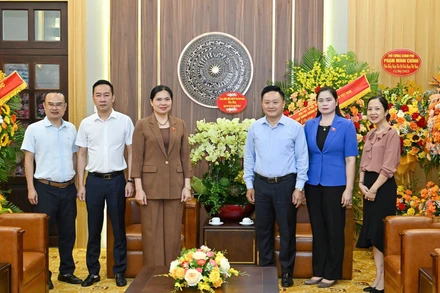 Đoàn Tỉnh ủy, Ủy ban nhân dân tỉnh Tuyên Quang do đồng chí Hà Thị Nga, Ủy viên Trung ương Đảng, Bí thư Tỉnh ủy, Trưởng Đoàn đại biểu quốc hội tỉnh là Trưởng đoàn đã đến thăm và chúc mừng Báo Nhân Dân. 