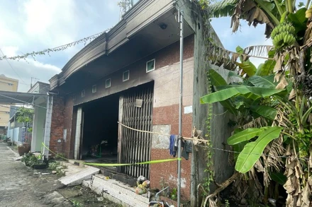 Hiện trường nơi xảy ra vụ án. 