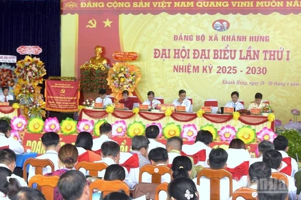 Đại hội đại biểu Đảng bộ xã Khánh Hưng (tỉnh Cà Mau) lần thứ nhất, nhiệm kỳ 2025-2030.