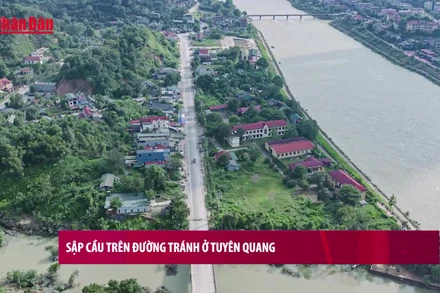 [Video] Sập cầu trên đường tránh ở Tuyên Quang