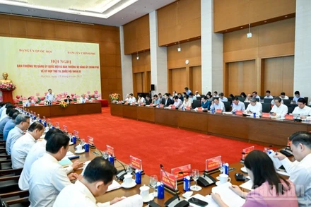 Hội nghị Ban Thường vụ Đảng ủy Quốc hội và Ban Thường vụ Đảng ủy Chính phủ chuẩn bị Kỳ họp thứ 10