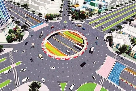 Phối cảnh nút giao giữa đường Bùi Viện-Lê Hồng Phong (Hải Phòng).