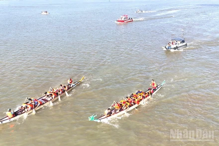 [Ảnh] Sôi nổi đua thuyền trên sông Đồng Nai