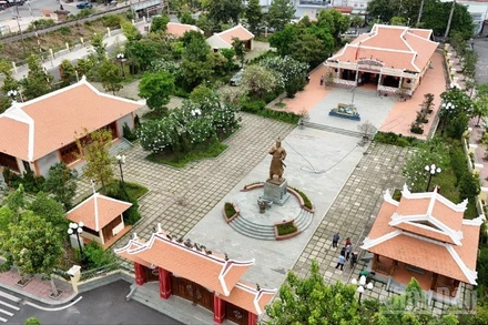 Toàn cảnh Di tích lịch sử-văn hóa cấp quốc gia đền thờ Nguyễn Hữu Cảnh, tại phường Hiệp Hòa, thành phố Biên Hòa.