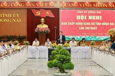 Quang cảnh Hội nghị Ban Chấp hành Đảng bộ tỉnh Đồng Nai.